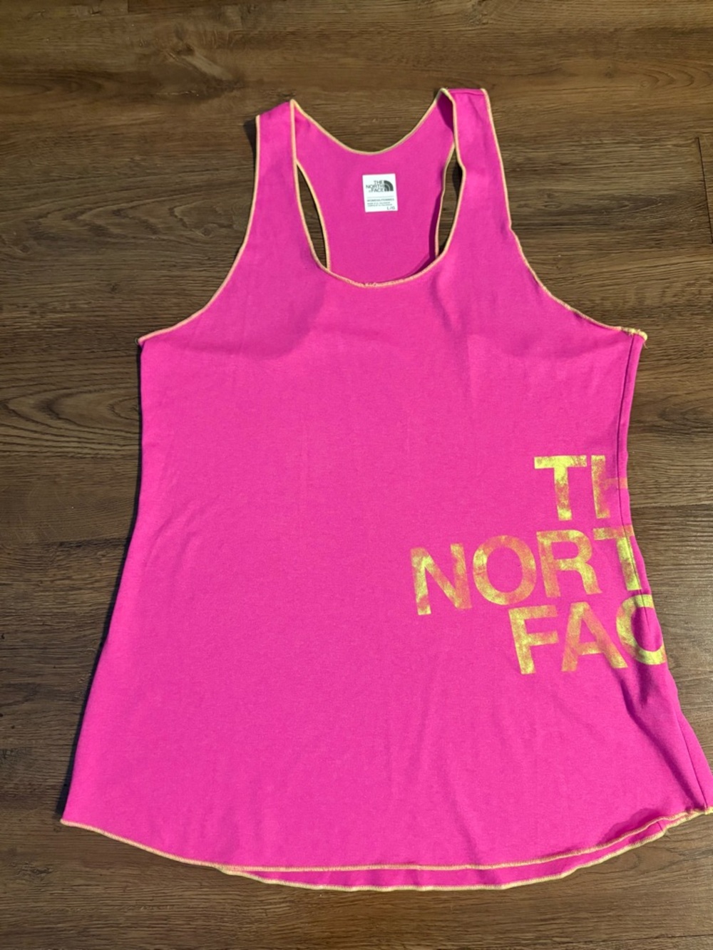 The North Face •Pink Racerback Tank Top Large FlashDry Workout Active Athletic